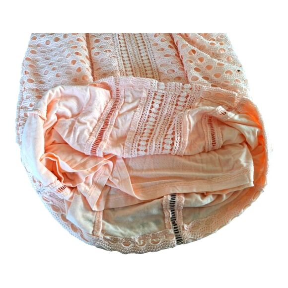 BeBe Crochet Overlay Dress Size 6 Pink Bodycon - Picture 6 of 12